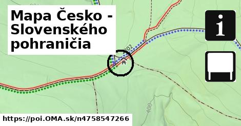 Mapa Česko - Slovenského pohraničia