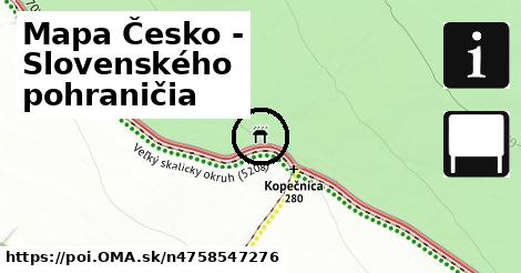 Mapa Česko - Slovenského pohraničia