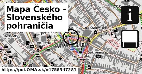 Mapa Česko - Slovenského pohraničia