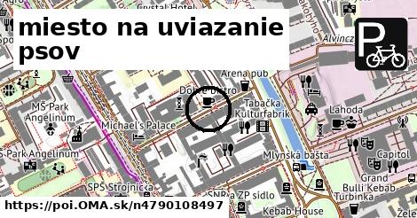 miesto na uviazanie psov