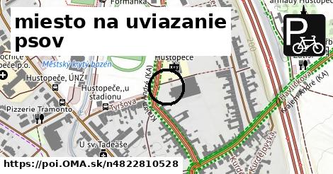 miesto na uviazanie psov