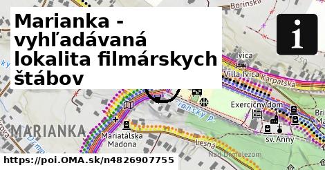 Marianka - vyhľadávaná lokalita filmárskych štábov