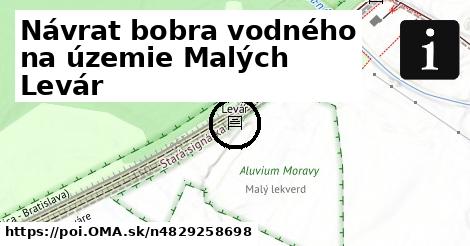 Návrat bobra vodného na územie Malých Levár