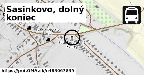 Sasinkovo, dolný koniec