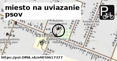 miesto na uviazanie psov