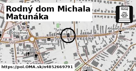 Rodný dom Michala Matunáka