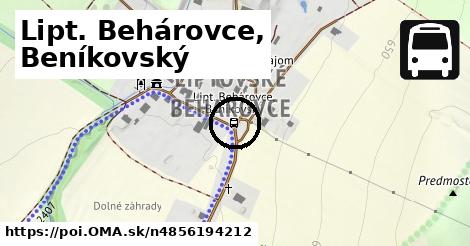 Lipt. Behárovce, Beníkovský