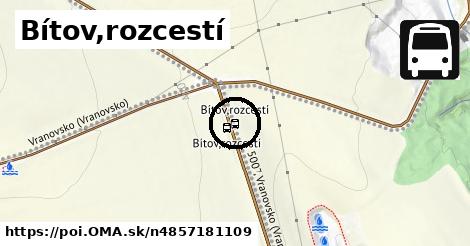 Bítov,rozcestí