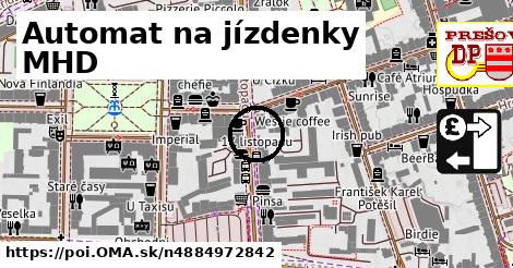 Automat na jízdenky MHD