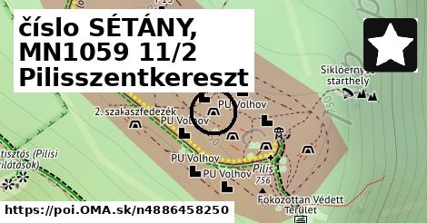 číslo SÉTÁNY, MN1059 11/2 Pilisszentkereszt