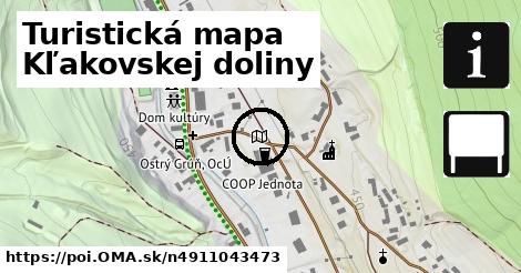 Turistická mapa Kľakovskej doliny