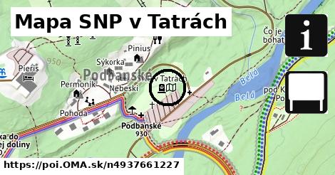 Mapa SNP v Tatrách