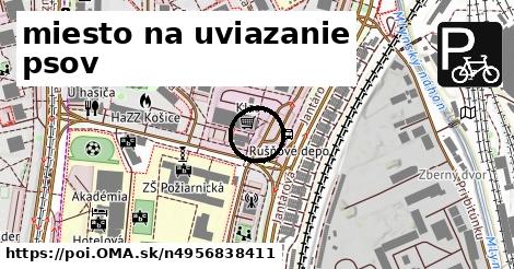 miesto na uviazanie psov