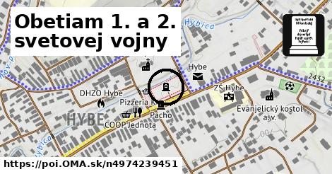 Obetiam 1. a 2. svetovej vojny