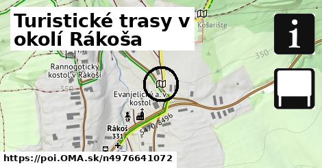 Turistické trasy v okolí Rákoša