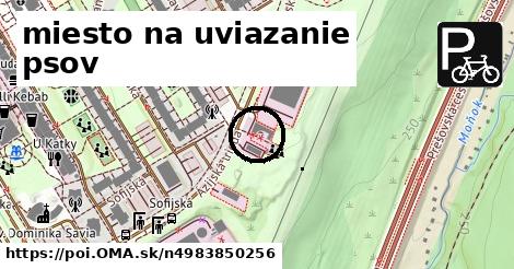 miesto na uviazanie psov