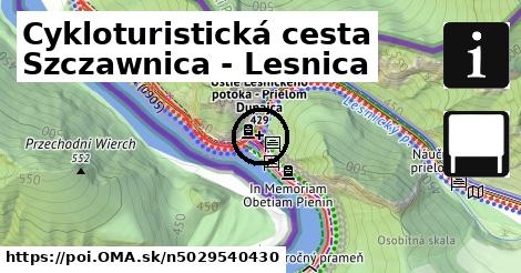 Cykloturistická cesta Szczawnica - Lesnica