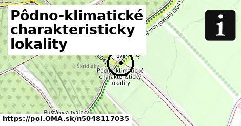 Pôdno-klimatické charakteristicky lokality