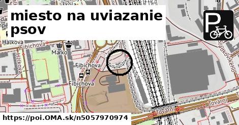 miesto na uviazanie psov