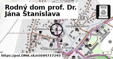 Rodný dom prof. Dr. Jána Stanislava