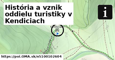 História a vznik oddielu turistiky v Kendiciach