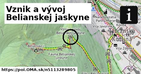 Vznik a vývoj Belianskej jaskyne