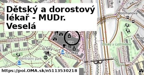 Dětský a dorostový lékař - MUDr. Veselá