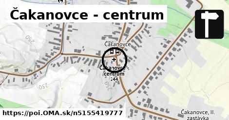 Čakanovce - centrum