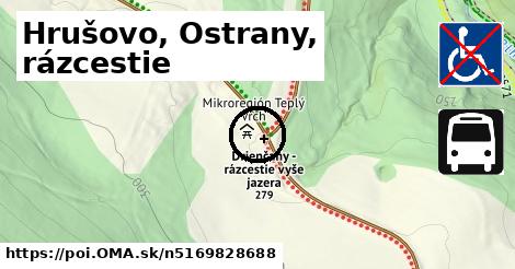 Hrušovo, Ostrany, rázcestie