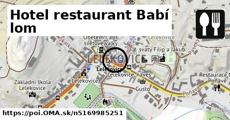 Hotel restaurant Babí lom