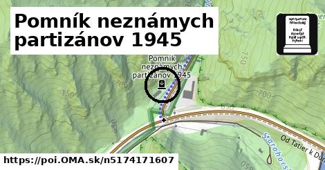 Pomník neznámych partizánov 1945