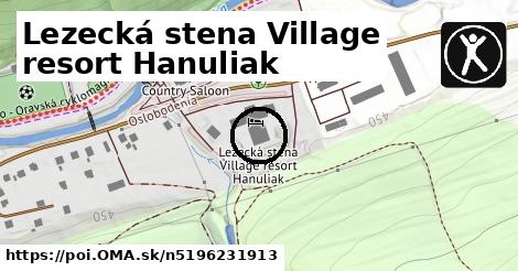 Lezecká stena Village resort Hanuliak