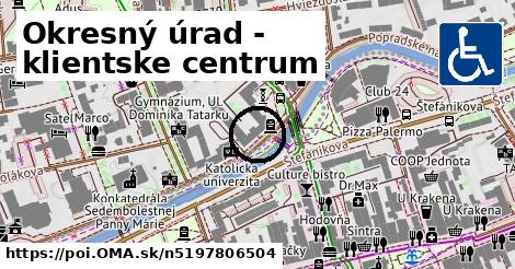 Okresný úrad - klientske centrum