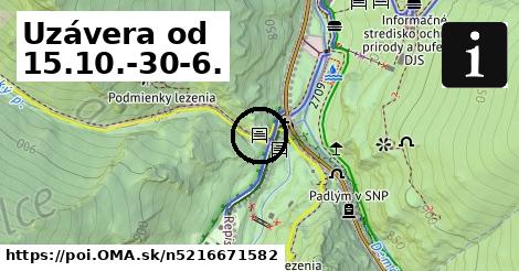 Uzávera od 15.10.-30-6.