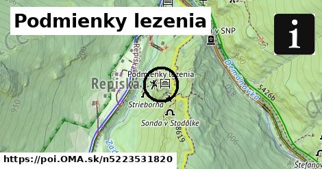 Podmienky lezenia