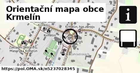 Orientační mapa obce Krmelín