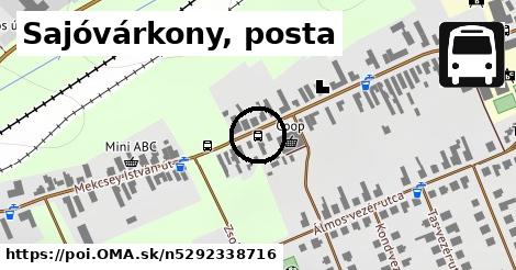 Sajóvárkony, posta