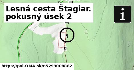 Lesná cesta Štagiar. pokusný úsek 2