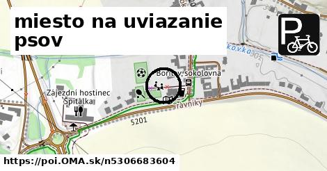 miesto na uviazanie psov