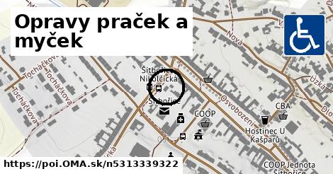 Opravy praček a myček