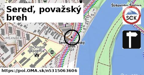 Sereď, považský breh