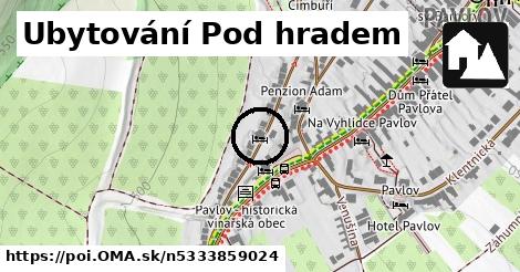 Ubytování Pod hradem