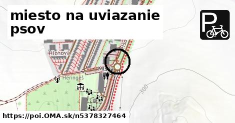 miesto na uviazanie psov