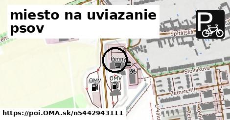 miesto na uviazanie psov