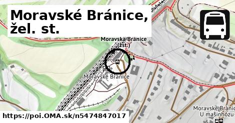 Moravské Bránice, žel. st.