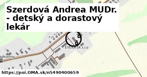 Szerdová Andrea MUDr. - detský a dorastový lekár