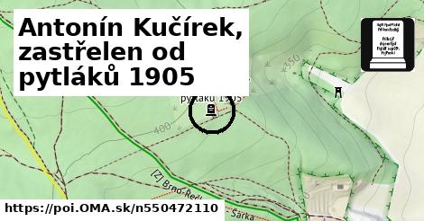 Antonín Kučírek, zastřelen od pytláků 1905