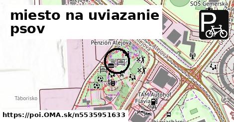 miesto na uviazanie psov