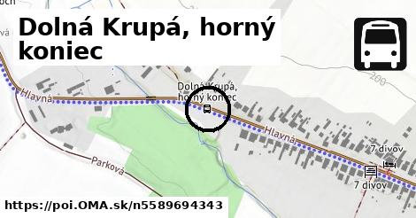 Dolná Krupá, horný koniec