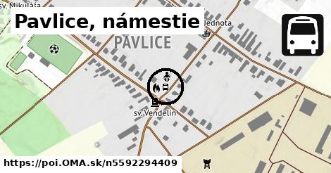 Pavlice, námestie